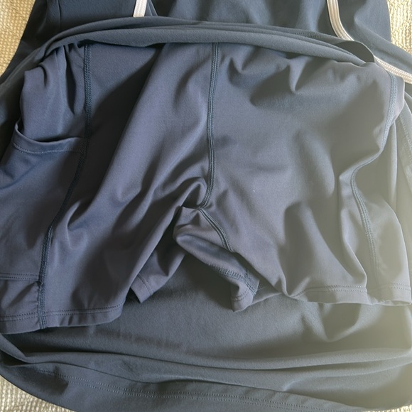 Abercrombie & Fitch Traveler Athletic Mini‎ Dress Size S Navy White Trim - Picture 7 of 10